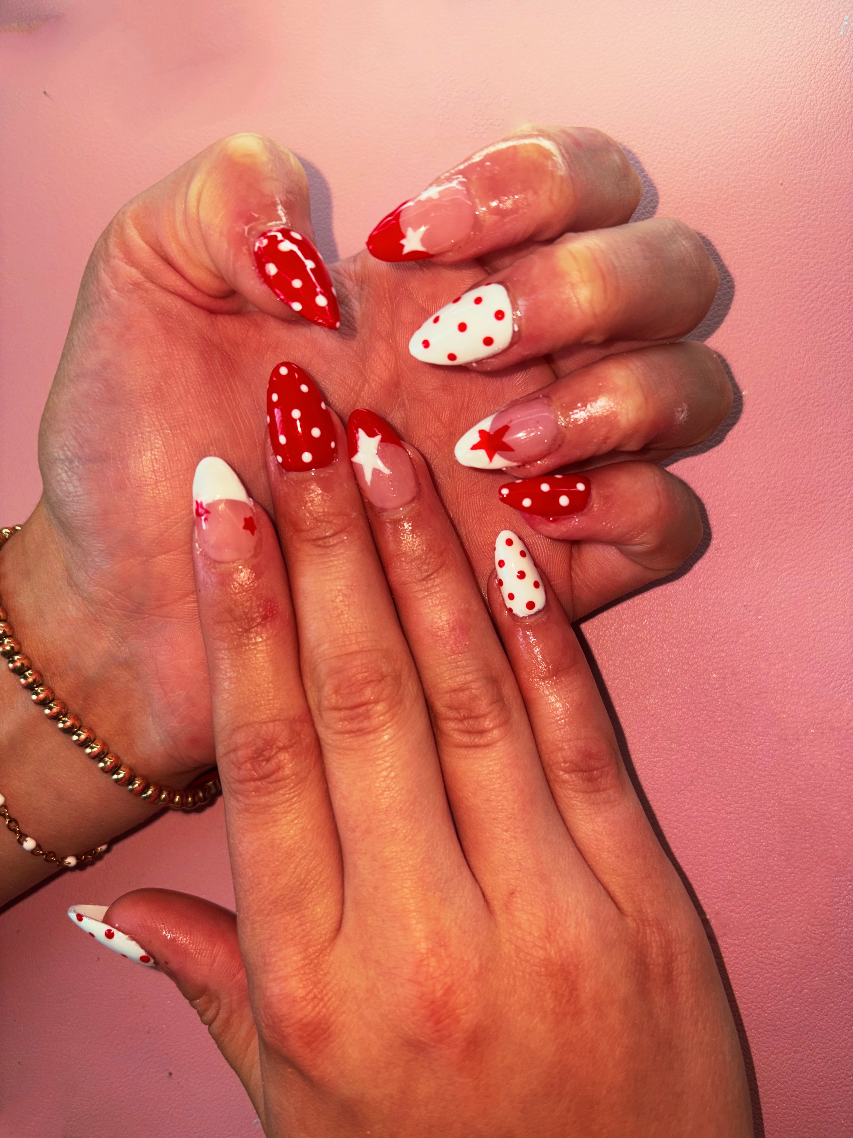 Abstract colorful nail art
